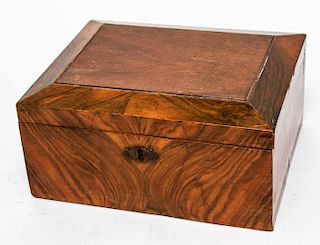 Antique Hardwood Veneered Trinket or Keepsake Box