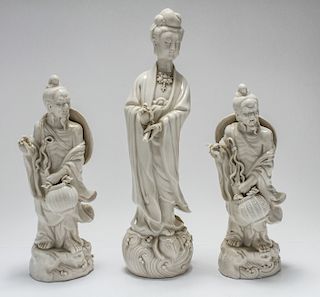 Hong Kong Ceramic Works Blanc de Chine Figures, 3
