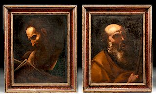 Pair of 17th C. Baroque Paintings after J. De Ribera