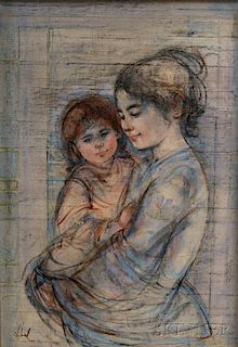 Edna Hibel (American, b. 1917)      Mother and Child.