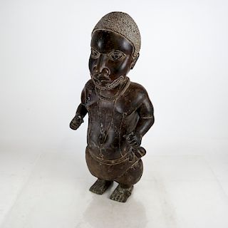 Ethnic Bronze Sculpture of a Man