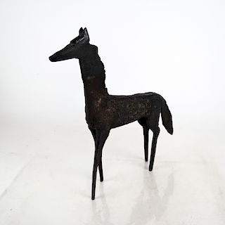 Single Iron Horse Sculpture