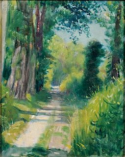 Émile-Victor-Augustin Delobre (French, 1873-1956)      Country Path, Columbier, Dordogne, France.