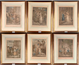 Six Framed Vintage Prints from The Cries of London by