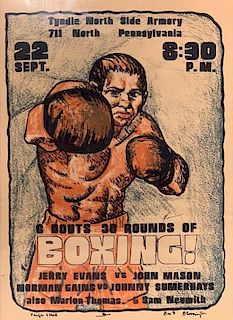 Framed Boxing Poster