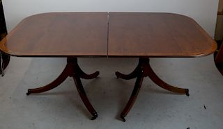 English-Style Three-Part Dining Table