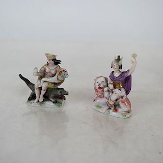 Two Antique Chelsea Porcelain Figures