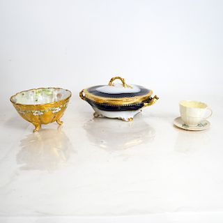 Four Limoges-Belleek Porcelain Items