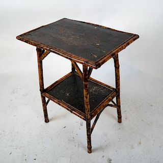Victorian Bamboo Two-Tier Stand