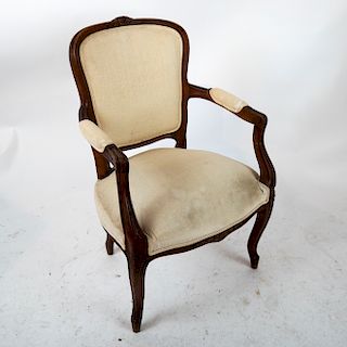 French Louis XV-Style Open Arm Chair