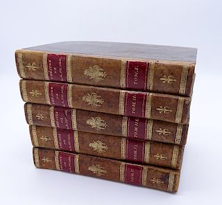 5 LEATHER BOUND VOLS THEATRE DE L.B. PICARD 1812