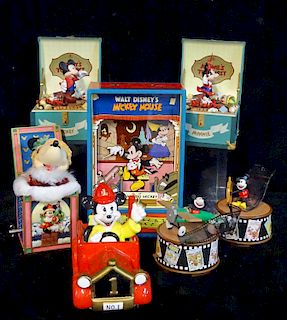 GROUP 7 MICKEY MOUSE MUSIC BOXES 