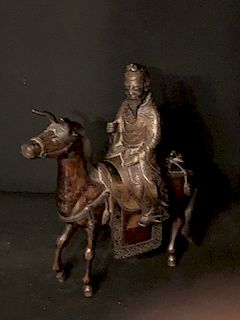 Chinese Censer, Shoalou on Horseback, Qing Dynasty