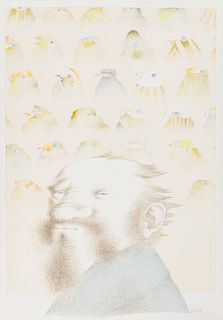 Tullio Pericoli (Colli del Tronto 1936)  - R. e gli uccelli, 1984