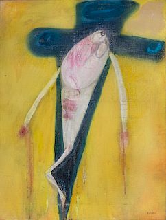 Cesare Zavattini (Luzzara 1902-Roma 1989)  - Crucified self-portrait, 1972