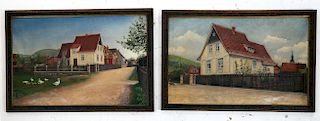 Alfred RUDIGER: German, Two Works: Houses- Oils