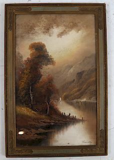 William Howard CHRISTY: Mountain Landscape -Pastel