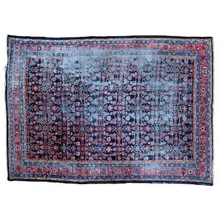 CARPET. IRAN, FIRST HALF OF THE 20TH CENTURY. Wool and cotton. Decorated with floral and geometric morifs. 101 x 135.5 in