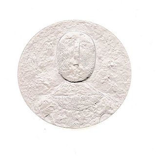 Rufino Tamayo (Oaxaca de Juárez, México, 1899 - Ciudad de México, 1991). Medalla conmemorativa con su obra gráfica "El hombre en R...