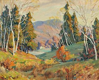 Leo B. Blake (American, 1887-1976)    Where the Birches Are Many