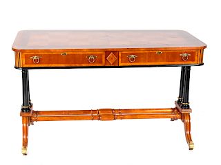 A Regency Style Console Table
Height 30 3/4 x length 52 x depth 26 inches.