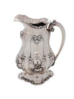 An American Silver Belle Opaque Style Pitcher
Height 11 inches.