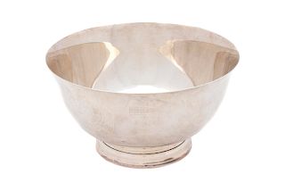 An American Silver Revere Style Bowl
Height 4 1/4 x diameter 8 inches.