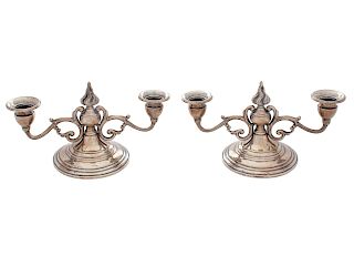 A Pair of American Weighted Silver Candlesticks
Height 6 x diameter 10 inches.