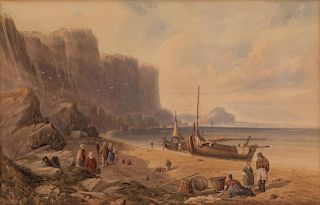 William Howes Hunt
(British, b. 1806-1879)
Untitled (Figures on the Beach), 1875