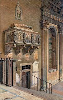 Ernesto Bensa
(Italian, active 1863-1897)
Santa Croce, Florence