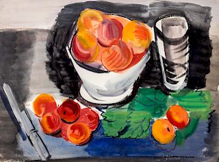 Vaclac Vytlacil
(American, 1892-1984)
Still Life with Fruit and Glass, circa 1930 