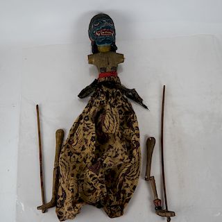 Vintage Balinese Carved Wood Marionette