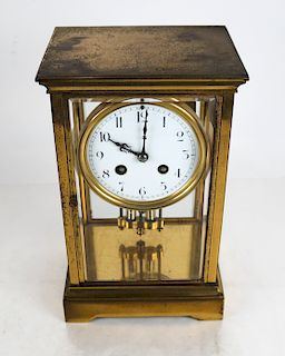 French Antique Bronze Regulator Clock