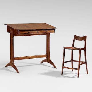 Sam Maloof, Drafting table and chair