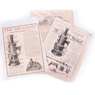 Three vintage toy steam engine adds.