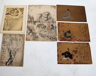 Six Chinese Landscape Watercolors