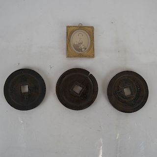 3 Asian Coasters and A Daguerreotype