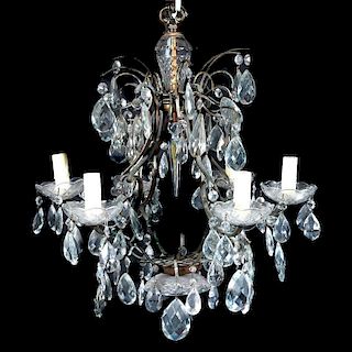 A crystal chandelier.