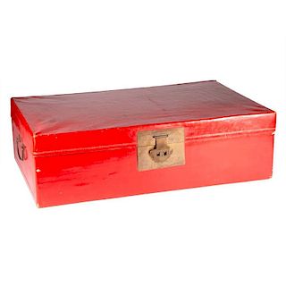 Chinese red lacquered box.