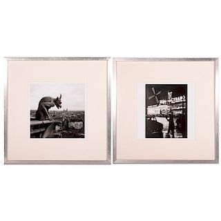 A pair of photographs of Paris landmarks.