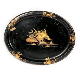 A fine 19th century Japanned tole tray.