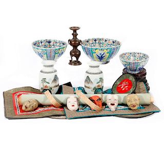A collection of Asian objects.
