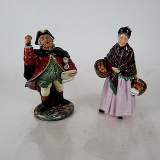 Royal Doulton: "Town Crier" and "The Orange Lady"
