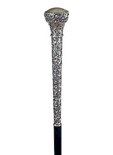 Sterling Repousse Dress Cane