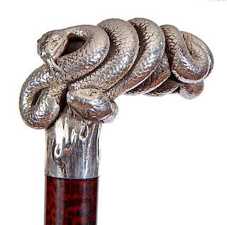 Sterling Snake Cane