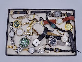 TRAY LOT 20 WATCHES