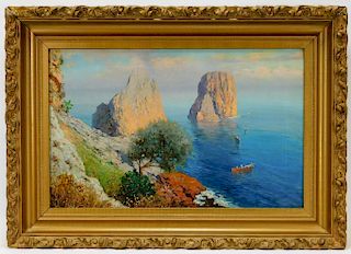 Giuseppe Giardiello Impressionist Coastal Painting