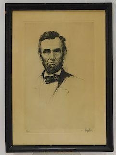 Pierre Nuyttens Abraham Lincoln Etching