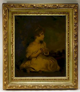 American Portrait of a Young Girl Painting