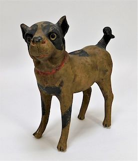 Rare Latin American Pottery Boston Terrier Bank